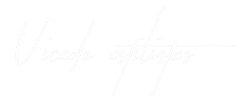 Logotipo vicedo estilistas blanco